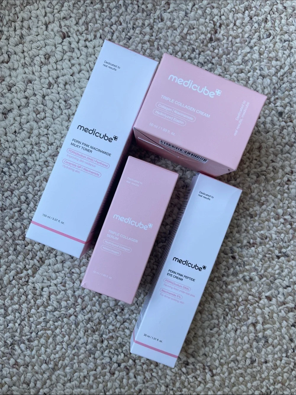 Medicube Pink Triple Collagen Cream & Serum Skincare Set